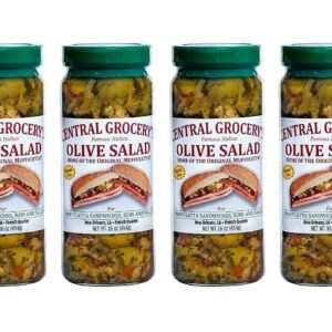 Central Grocery's Regular Mufflata Famous Italian Olive Salad 4 Jars 16oz/454g Each